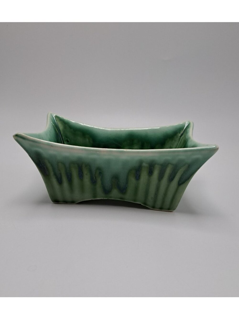 Marietta Modern Green Drip Glaze Planter Cactus Indoor Mid Century Modern Decor